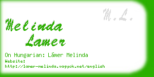 melinda lamer business card
