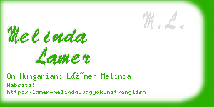 melinda lamer business card